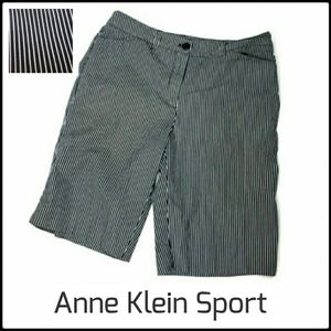 Anne Klein Sport | Black & White Stripe Bermuda Shorts Size 8
